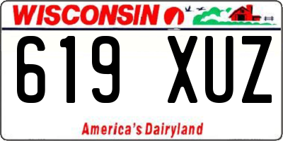 WI license plate 619XUZ
