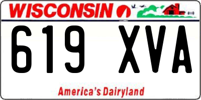 WI license plate 619XVA
