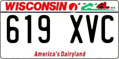 WI license plate 619XVC