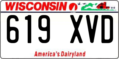 WI license plate 619XVD