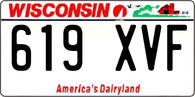 WI license plate 619XVF