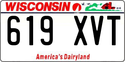 WI license plate 619XVT