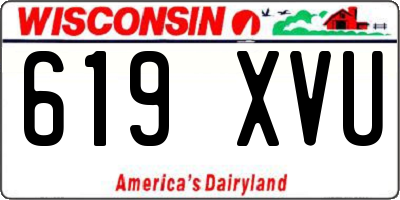 WI license plate 619XVU