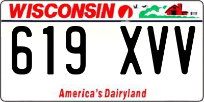 WI license plate 619XVV