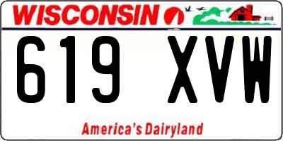 WI license plate 619XVW