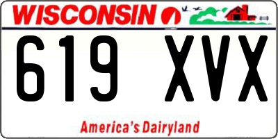 WI license plate 619XVX