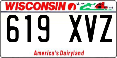 WI license plate 619XVZ