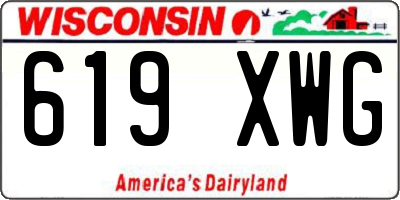 WI license plate 619XWG
