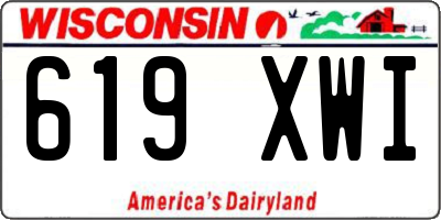 WI license plate 619XWI