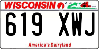 WI license plate 619XWJ