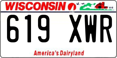 WI license plate 619XWR