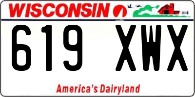 WI license plate 619XWX
