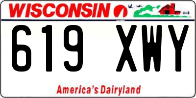 WI license plate 619XWY