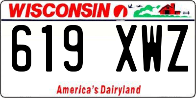 WI license plate 619XWZ