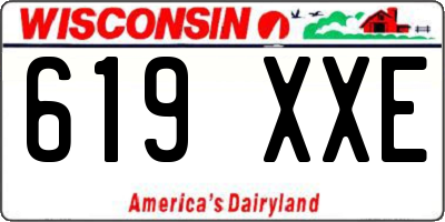 WI license plate 619XXE