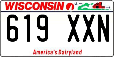 WI license plate 619XXN