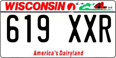 WI license plate 619XXR