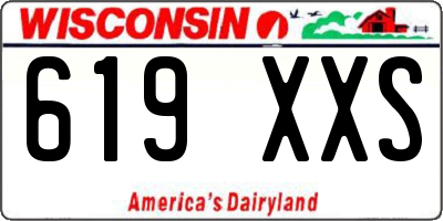 WI license plate 619XXS