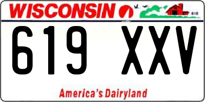WI license plate 619XXV