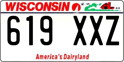 WI license plate 619XXZ