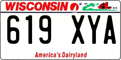 WI license plate 619XYA
