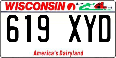 WI license plate 619XYD
