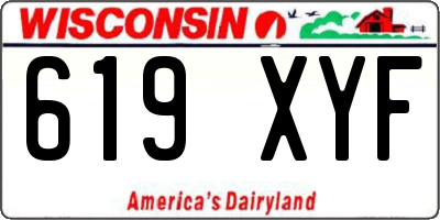 WI license plate 619XYF