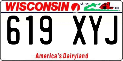 WI license plate 619XYJ