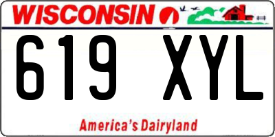 WI license plate 619XYL