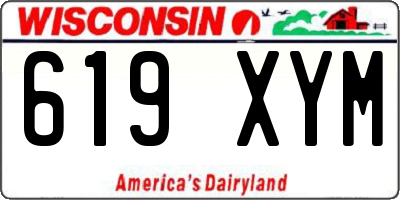WI license plate 619XYM
