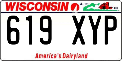 WI license plate 619XYP