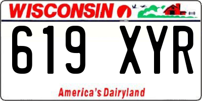 WI license plate 619XYR