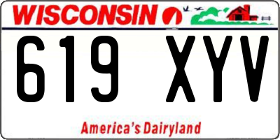 WI license plate 619XYV