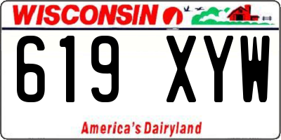 WI license plate 619XYW