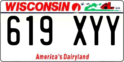 WI license plate 619XYY