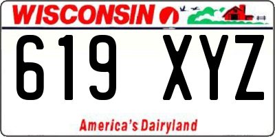 WI license plate 619XYZ