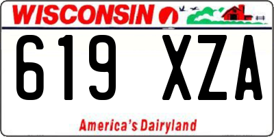 WI license plate 619XZA