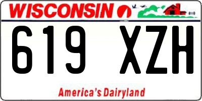 WI license plate 619XZH