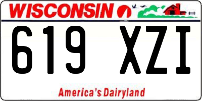WI license plate 619XZI