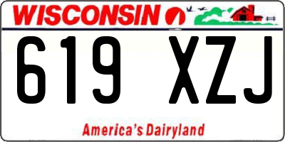 WI license plate 619XZJ