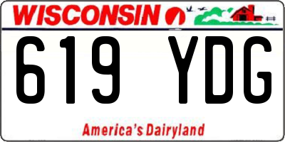 WI license plate 619YDG