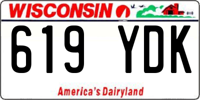 WI license plate 619YDK