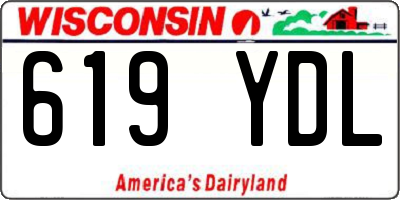 WI license plate 619YDL