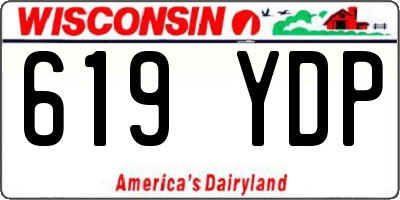 WI license plate 619YDP