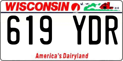 WI license plate 619YDR