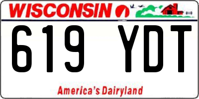 WI license plate 619YDT