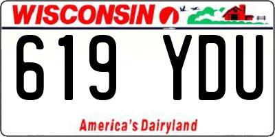 WI license plate 619YDU
