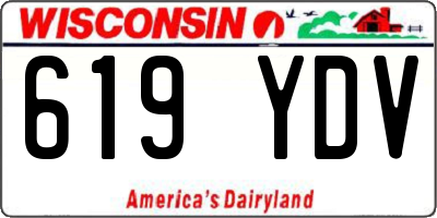 WI license plate 619YDV