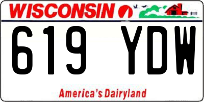 WI license plate 619YDW