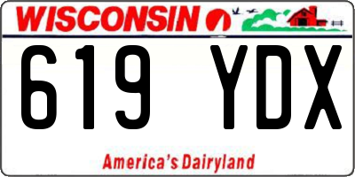 WI license plate 619YDX